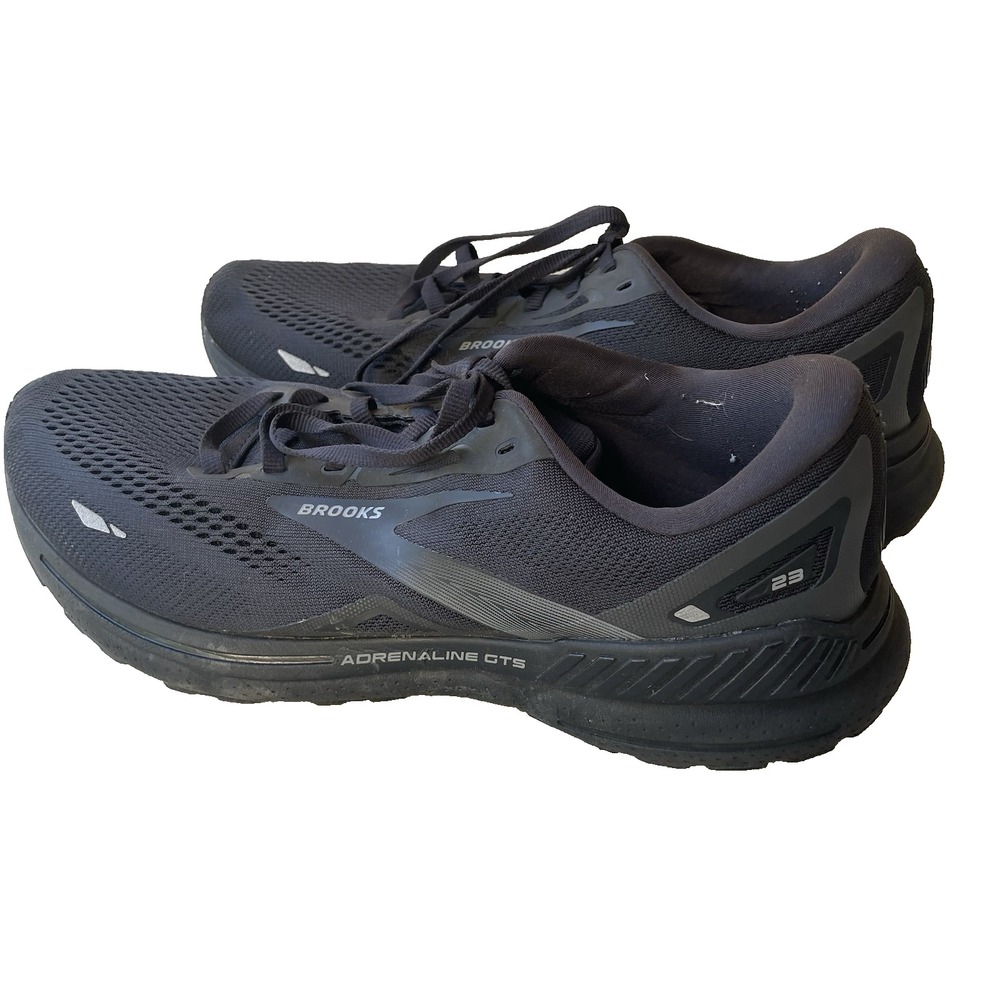 Brooks Adrenaline GTS 23 Black Ebony Size 12 NO INSOLES Running Walking Hiking